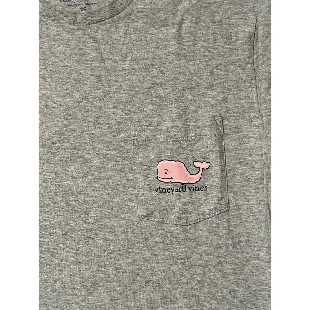 Vineyard Vines Shirt Size XS Adult Gray Long Sleeve 2020 Year Spell Out Logo‎